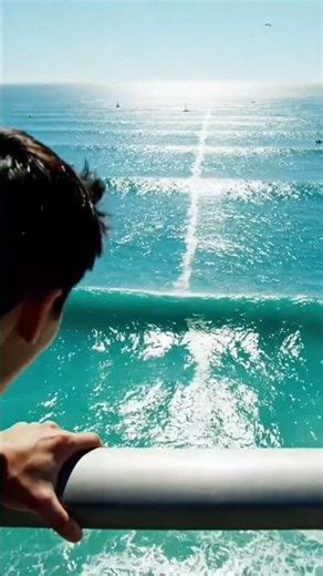 The Ocean Just… Split Apart 😳🌊 (Caught on Camera From the Balcony) #shorts