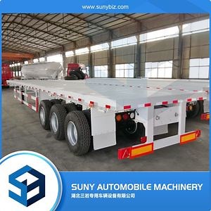 [Hot Item] Three Axles 40FT Container Trailer Flatbed Semi Trailer