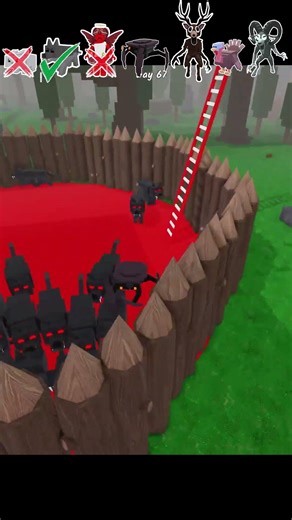 Who can survive against 99 Nights wolves #99nightintheforest