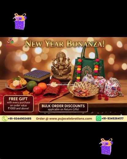 New Year Bonanza | Free Gift | Return Gifts #freegift #budgetfriendlygifts #pujacelebrations