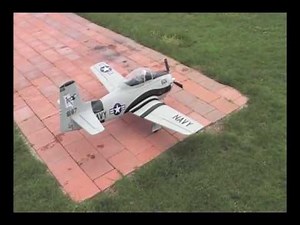 FMS T-28 Trojan with Sound System flight