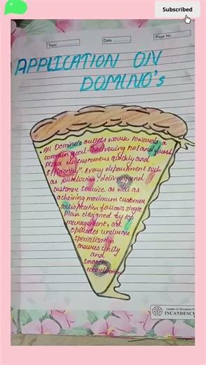 Class 12- Business Studies|Project File 📓|Principles of Management with reference to Domino's🍕