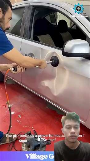 Ever Seen a Car Dent Fixed With a PLUNGER?🤔PRO vs DIY - Watch Method is More AMAZING?! #car #repair