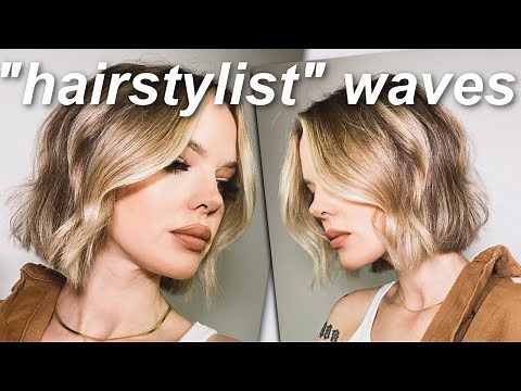 HOW TO DO WAVES LIKE A HAIRSTYLIST - styling beach waves for short hair with a flat iron