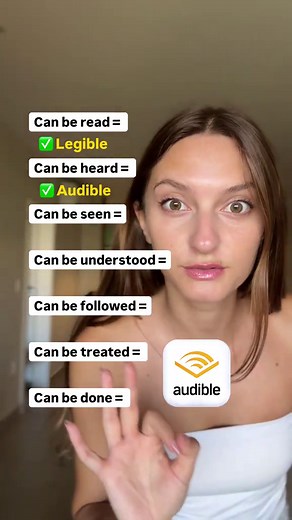 Useful English Vocabulary: Legible, Audible, Visible