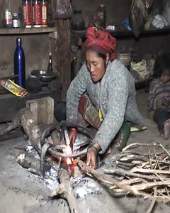 Primitive nomad kitchen in the village - My village official videos | Harvest Village