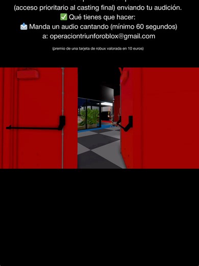 📣 OT ROBLOX 2026 llega en 2026: Academia Galas actuaciones en directo 🎤✨ 🚀 Ya puedes optar al PASE SPACE (pase prioritario al proceso para entrar a la Academia). 📩 Envíanos un audio cantando (mínimo 60 segundos) a: operaciontriunforoblox@gmail.com ✅ Pon tambien en el correo: Usuario Roblox Discord Nombre/alias ( opcional canción/estilo) 📆 Fechas del casting presencial: pronto. #OperaciónTriunfoRoblox #OTRoblox #CastingRoblox #operaciontriunfo2025 #Ot #ot2025