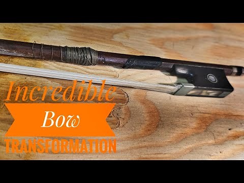 Restoring a worn out violin bow....what a transformation.
