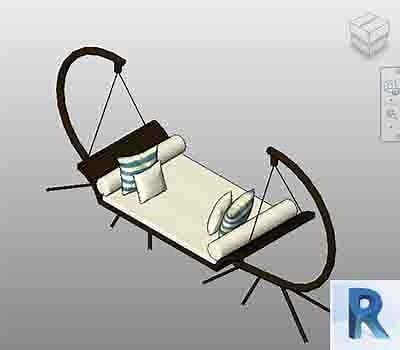 Outdoor furniture revit. - Tumbadera revit Mobiliario exterior | Bimshares