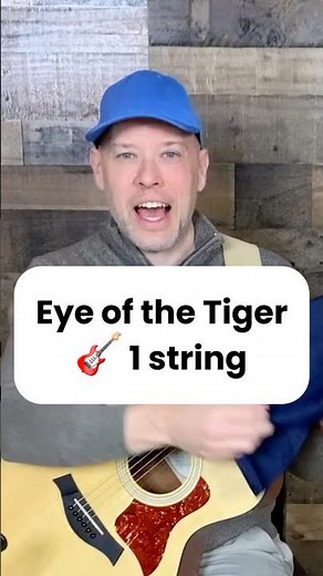 How do you play Eye of the Tiger on 1 string of the guitar?