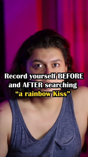WHY DID I DO THIS 😭 DO NOT GOOGLE IT ... A RAINBOW KISS 🌈 #rainbowkissmeaning #recordyourselfchallenge #recordyourselfbeforeandafter #horrortok #creeptok #creepywebsites #arainbowkiss #scarytiktoks #moshow #mo.__.show #creepyfacts #creepypasta #wierdtok #wierdonline