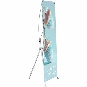 [Hot Item] Exhibition Advertising Spider Roll Screen X Banner Stand Display X Banner Stand with Water Tank Base Korean Display X Standee