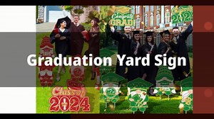 Graduation Yard Sign Class of 2025 Decorations Outdoor, 7Pcs Large Congrats Grad Yard Sign with stakes,Graduation Gnome Lawn Signs for 2025 High School College Graduation Party Supplies Decor Orange