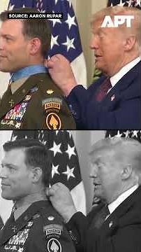Trump Struggles With Medal of Honor Clasp for Maj. Nicholas Dockery | APT