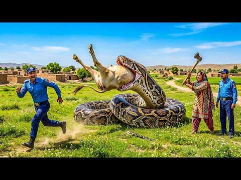 Heroic Rescue Team Saves Majestic White Lion from Massive Python