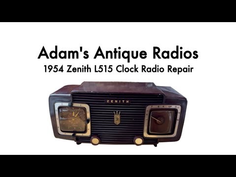 1954 Zenith L515 Antique Clock Radio Repair - Silver Mica Disease!