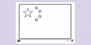 Chinese Flag Colouring Sheet