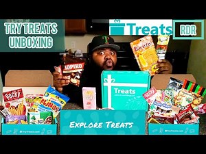 TRYING INTERNATIONAL SNACKS"TRY TREATS" UNBOXING!!!!