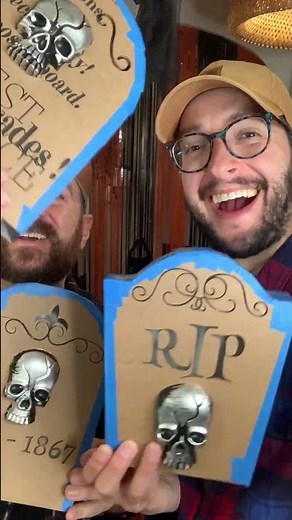 DIY Cardboard Lightbox Tombstones