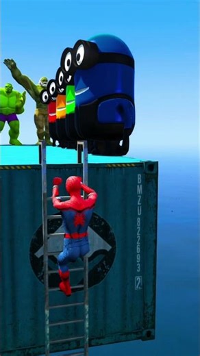 Crazy 😧 Spider man Vs Minion vs Hulk Vs Wolverine 🙀 #gta #viralvideo