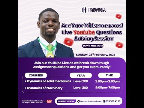 📢 Live Problem-Solving & Concept Teaching: Dynamics of Machinery