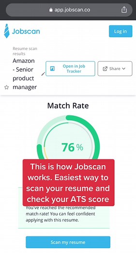Jobscan offers free resume scans to help you with your #remotejob applications. #ats #resumetips #hiring #remotework
