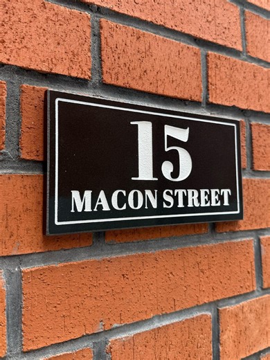 Personalized Black Granite Address Plaque, Deep Sandblasted House Numbers, Modern Door Decor - Etsy