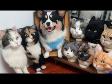 #petmemorial #woolfelting #sculpture #furbaby Revise your fur baby with wool 💖💖