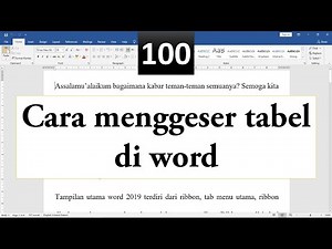 cara geser tabel di word