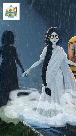 School Bus Ki Chudail | Funny Bhoot Wala Cartoon For Kids | Short Story