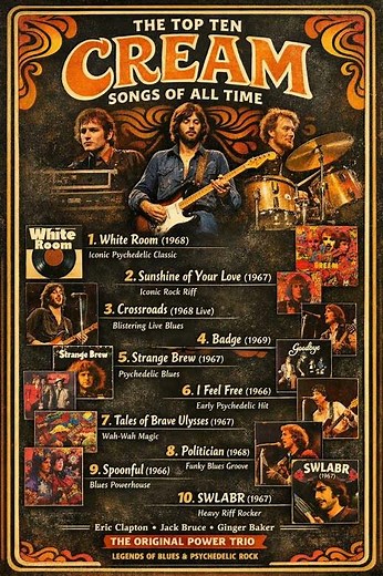 The Top Ten Cream songs of all time