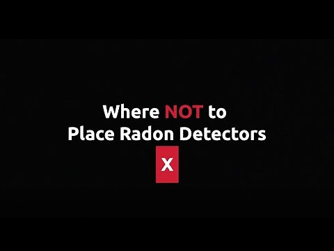 Where to Place (and Not Place) Radon Detectors
