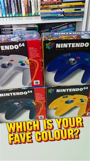 The full set of primary colours controllers for the #n64 by #nintendo , watch the full reveal below!