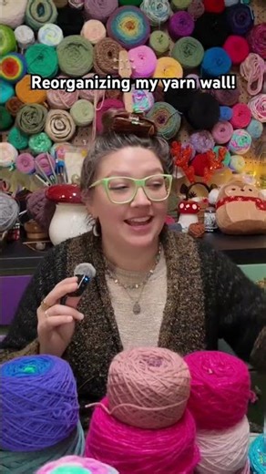 Reorganizing my yarn wall!!!