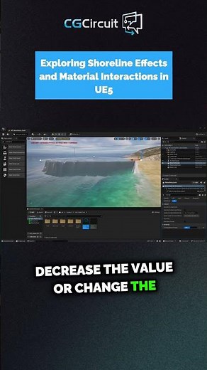 Ocean Waves in UE5: Shoreline Effects & Material Tips - # Tip 5 #cgcircuit #gamedev #unrealengine
