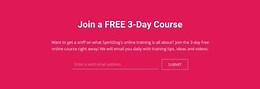 Join a free 3-day course - HTML Template by Nicepage