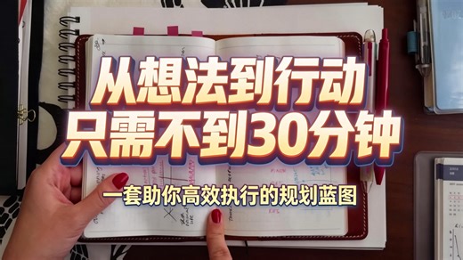 【双语音】[附文稿] 从想法到行动只需不到30分钟：一套助你高效执行的规划蓝图