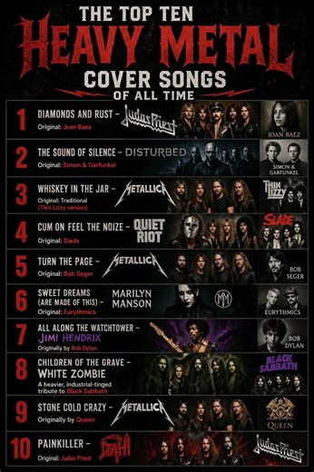 The Top Ten Heavy Metal cover songs of all time
