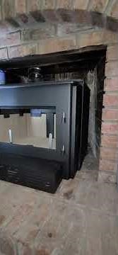 Fireplace insert installation.