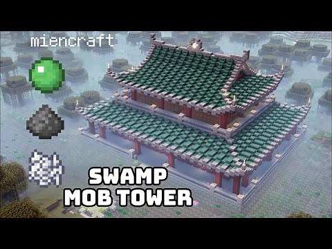 Minecraft Ancient Swamp Mob Tower Tutorial - Slime, Gunpowder & Bone Farm!