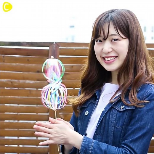 DIY RAINBOW SPIN TOY＊懐かしい虹色のおもちゃ「くるくるレインボー」