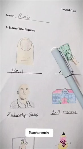 Rob English Test Grading: Teacher Emily's Student Drawings
