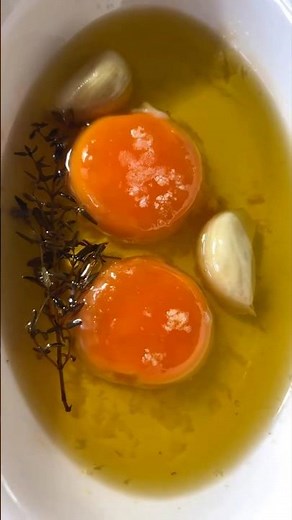 Confit Egg Yolk with Garlic and Thyme