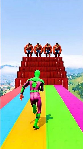 GTA 5 Epic Water Ragdolls | Spider-Man Jumps / Fails ep.14572 #shorts