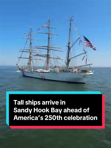 Happy birthday America! 🇺🇸 The world's great tall ships are gathering in Sandy Hook Bay ahead of America's 250th birthday celebration, offering a stunning preview of the historic Parade of Sail into New York Harbor and up the Hudson River on July 4th in a celebration of the United States' semiquincentennial. Towering masts, colorful flags, and centuries of maritime tradition are setting the stage for a once-in-a-generation celebration. This is one of one of the largest commemorative flotillas 