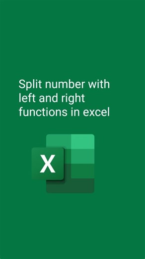4.5K views · 32 reactions | Split number with left and right functions in excel | My Learning Sheet | Facebook