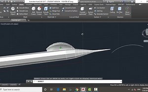 HOW TO DESIGN A 3D JET FIGHTER IN AUTOCAD _ AUTOCAD 2017