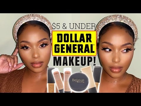Dollar General Makeup Tutorial | Dollar Store Makeup $5 & Under!!! | BELIEVE BEAUTY REVIEW