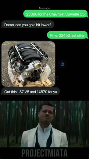 ProjectMiata on Instagram: "The Chevrolet Corvette C5 (1997–2004) marked a huge step forward for America’s sports car, blending lightweight design with a balanced chassis and excellent handling for its era. The LS7 V8 — originally found in the C6 Z06 — is a high-displacement, high-revving naturally aspirated engine celebrated for its broad torque, reliability, and responsiveness. Swapping an LS7 into a C5 creates a dramatic performance machine, combining strong engine character with an already c