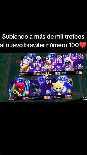 Subiendo a Más de Mil Trofeos con el Brawler 100